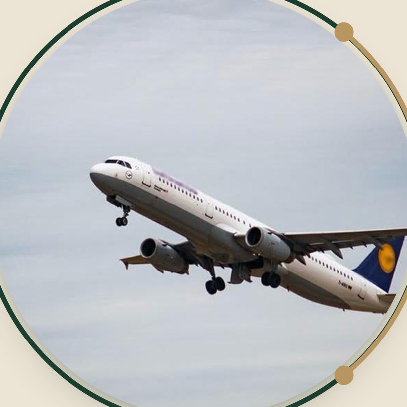 Avión despegando, traslado internacional